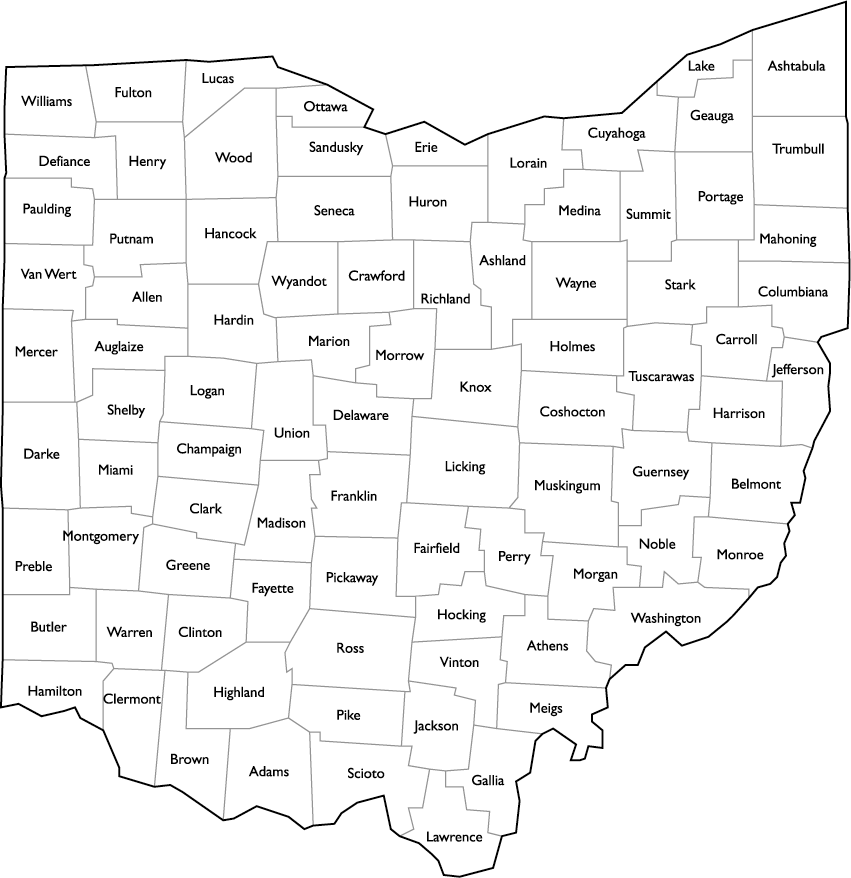 ohio county map